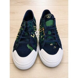Adidas Originals Nizza Camo Canvas Sneakers Navy Green Women 6.5 NWT